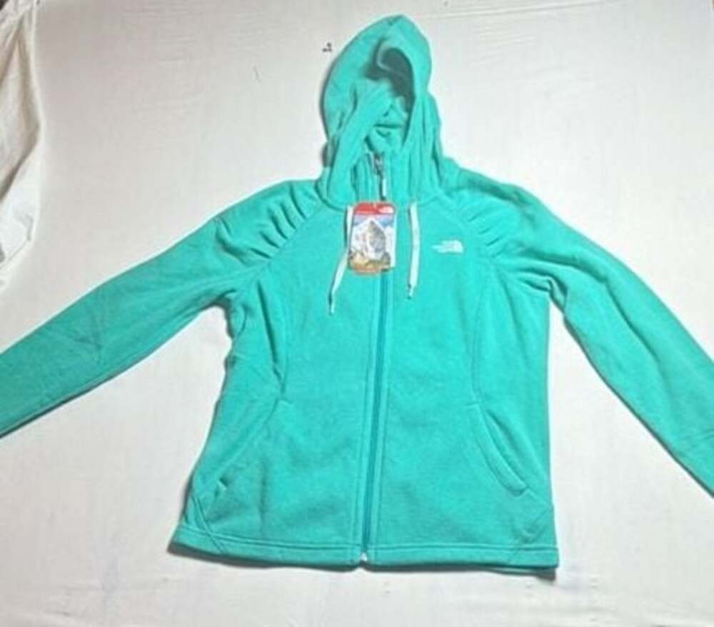 The North Face Women's Mezzaluna Hoodie Fleece Kokomo Green Heather Size Medium